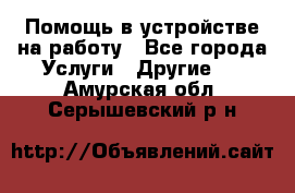 Помощь в устройстве на работу - Все города Услуги » Другие   . Амурская обл.,Серышевский р-н